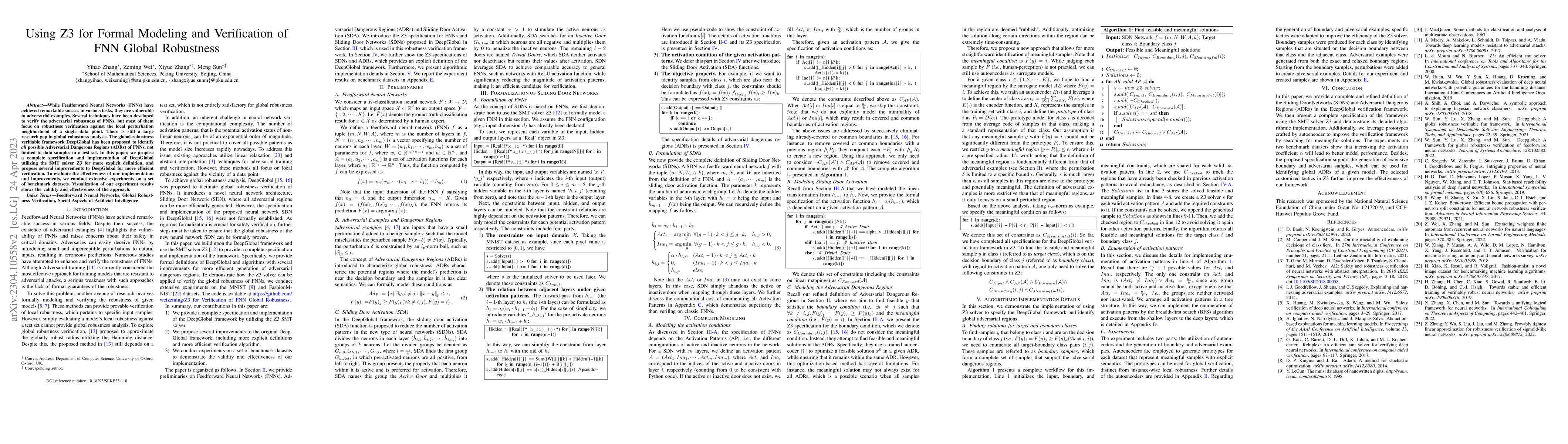 Thumbnail for Using Z3 for Formal Modeling and Verification of FNN Global Robustness