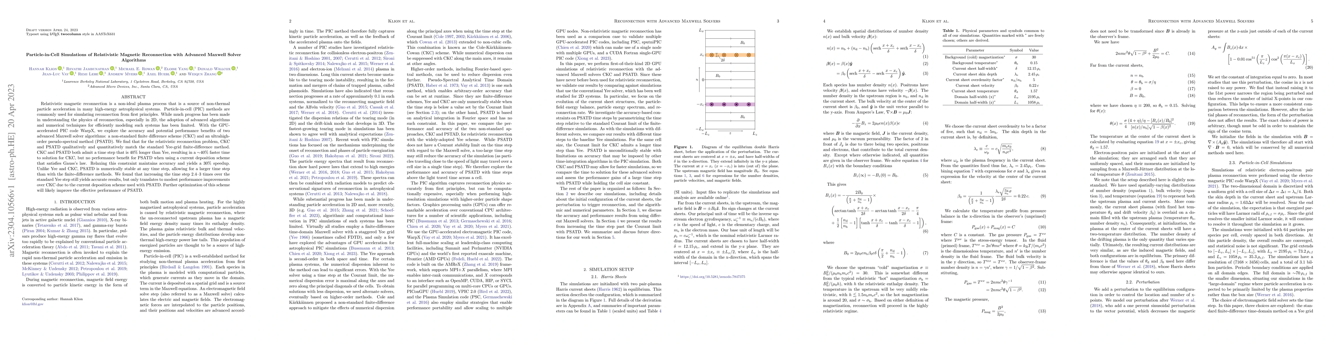 Thumbnail for Particle-in-Cell Simulations of Relativistic Magnetic Reconnection with
  Advanced Maxwell Solver Algorithms