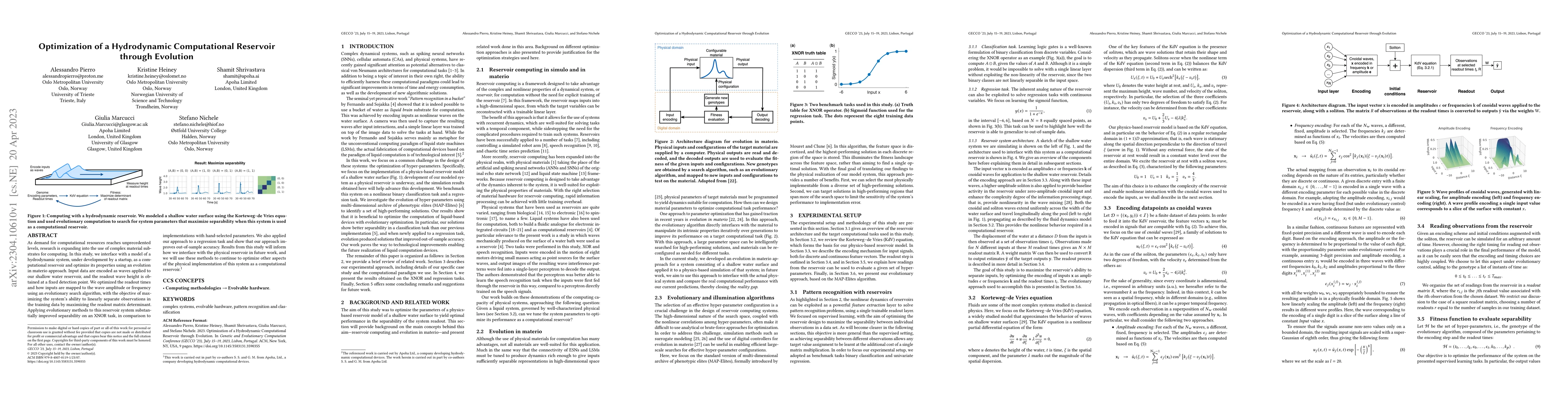 Thumbnail for Optimization of a Hydrodynamic Computational Reservoir through Evolution