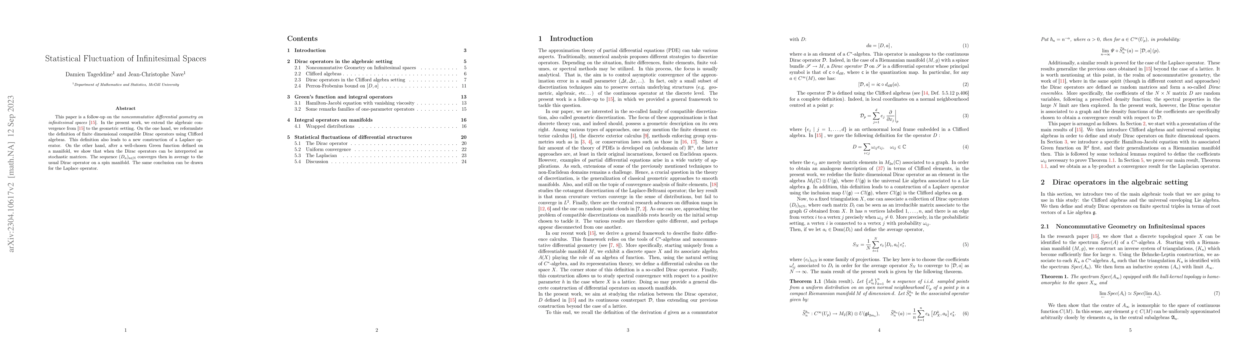 Thumbnail for Statistical Fluctuation of Infinitesimal Spaces