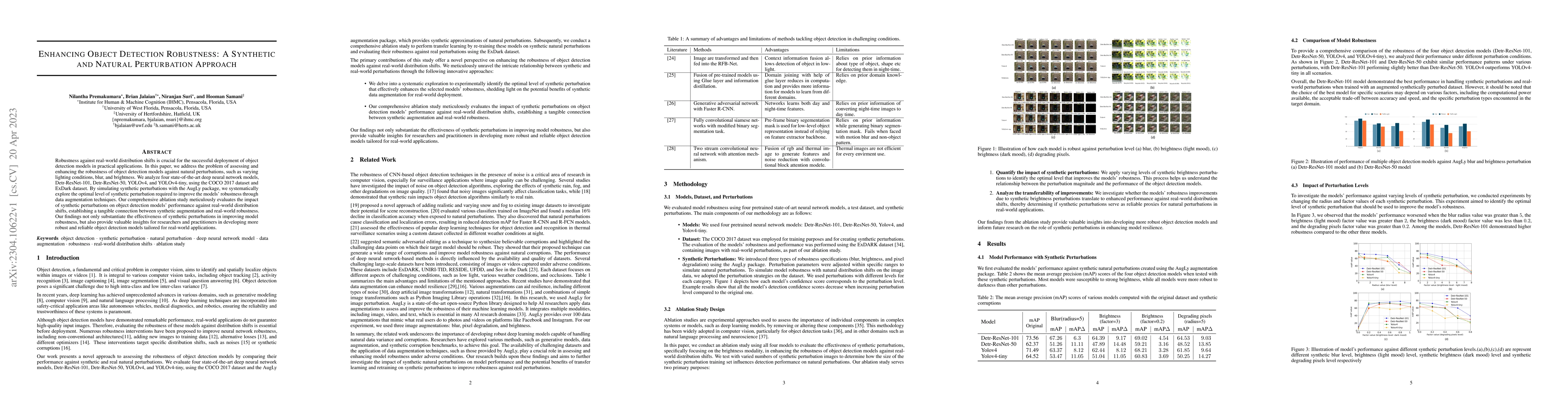 Thumbnail for Enhancing object detection robustness: A synthetic and natural
  perturbation approach