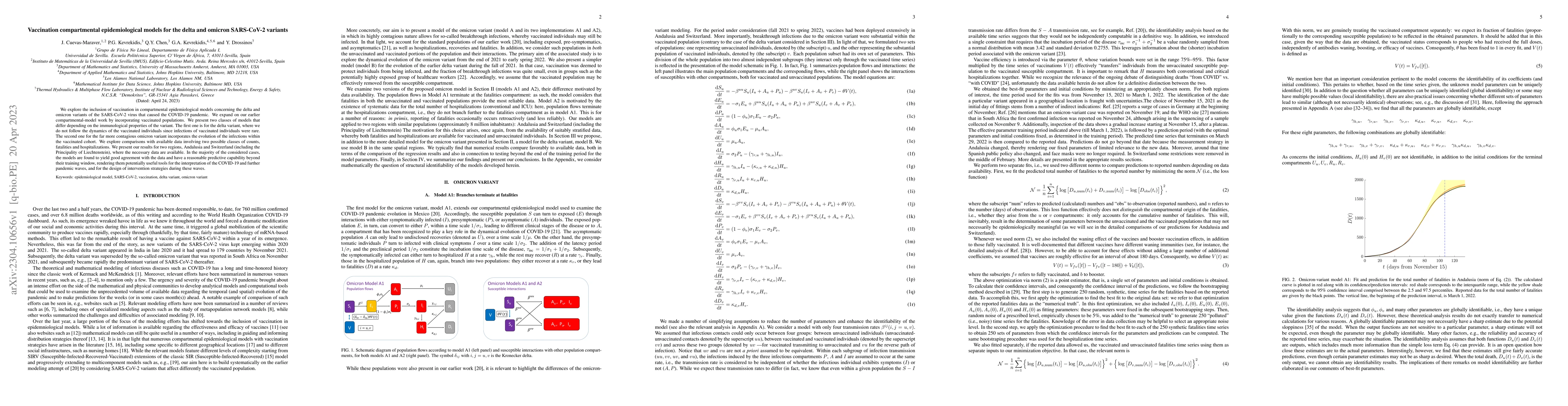 Thumbnail for Vaccination compartmental epidemiological models for the delta and
  omicron SARS-CoV-2 variants