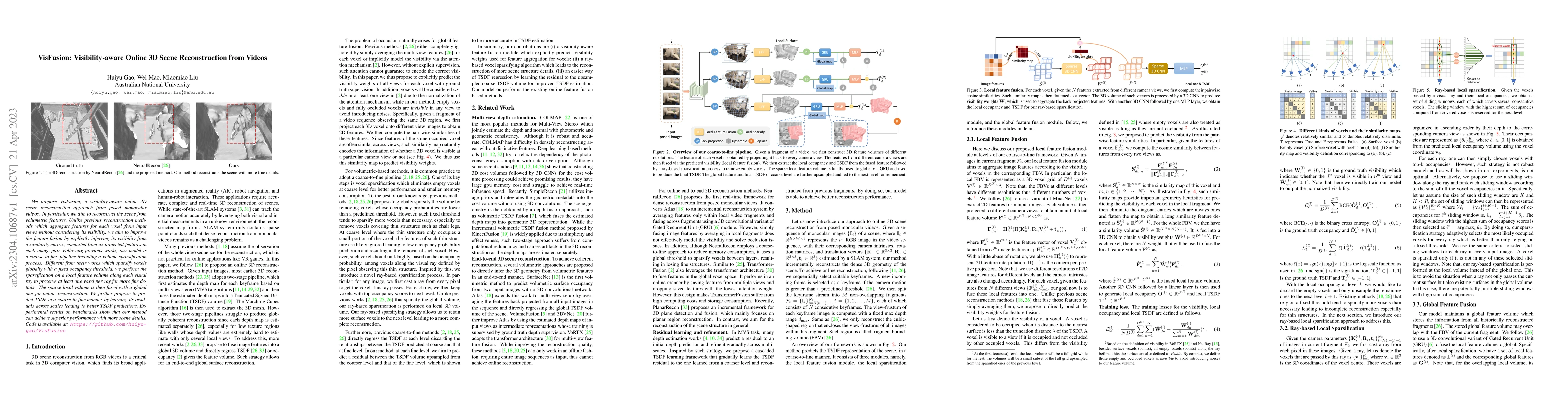 Thumbnail for VisFusion: Visibility-aware Online 3D Scene Reconstruction from Videos