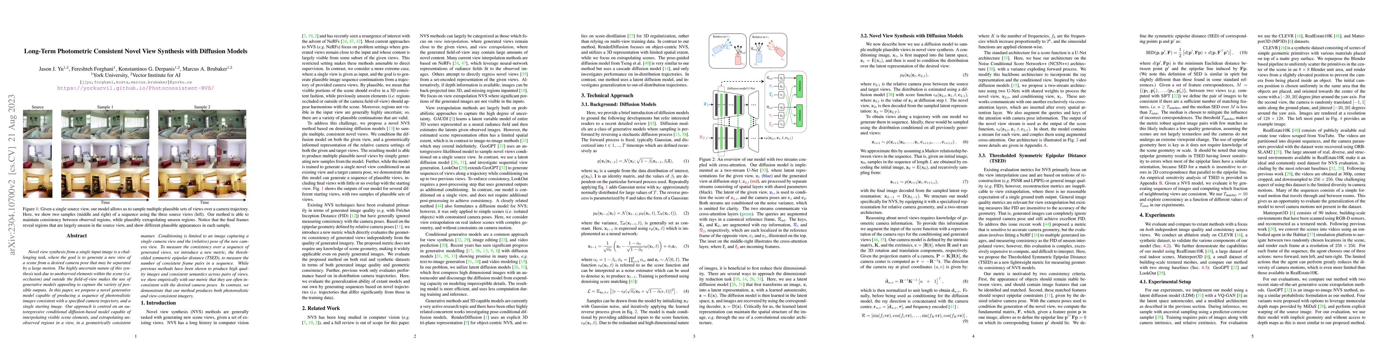 Thumbnail for Long-Term Photometric Consistent Novel View Synthesis with Diffusion
  Models