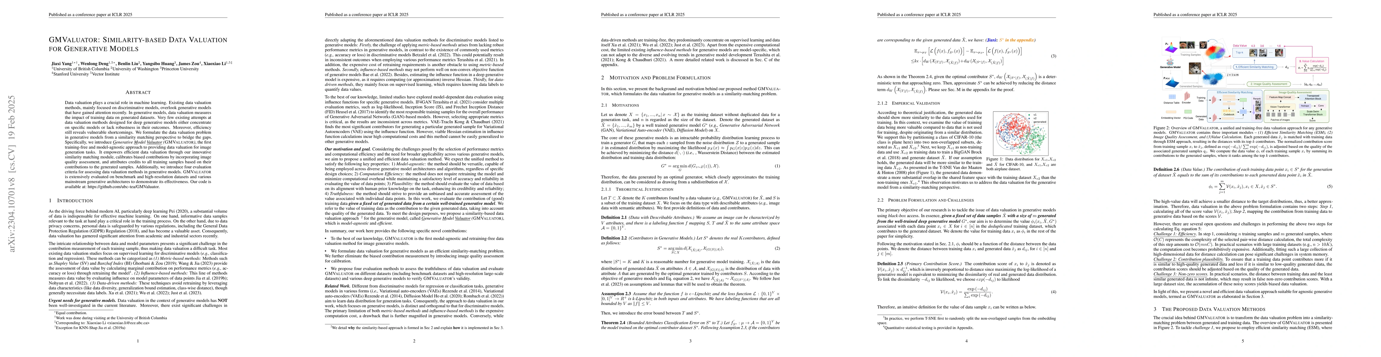 Thumbnail for GMValuator: Similarity-based Data Valuation for Generative Models