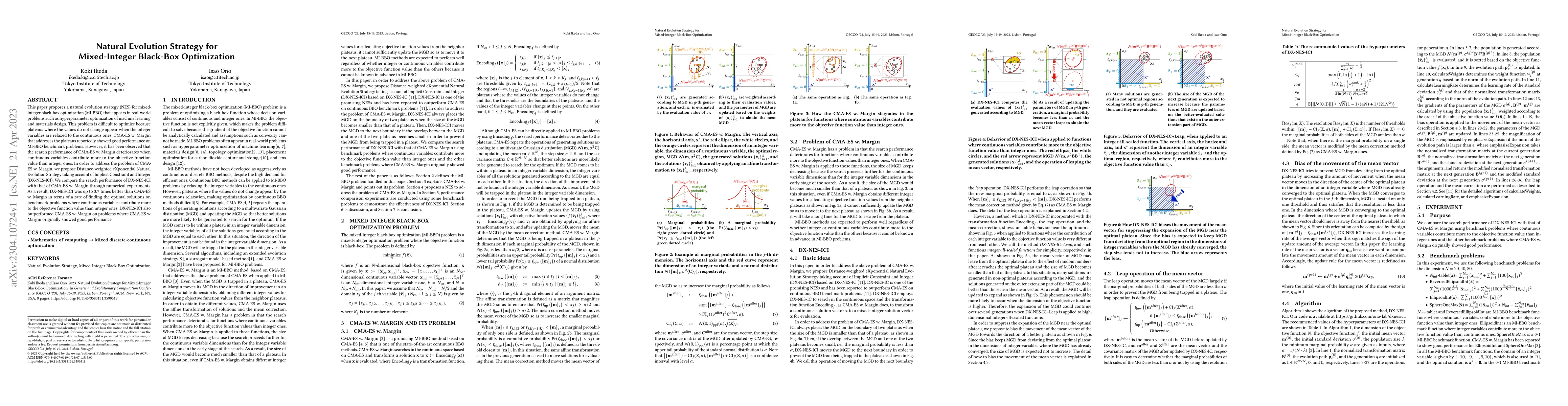 Thumbnail for Natural Evolution Strategy for Mixed-Integer Black-Box Optimization