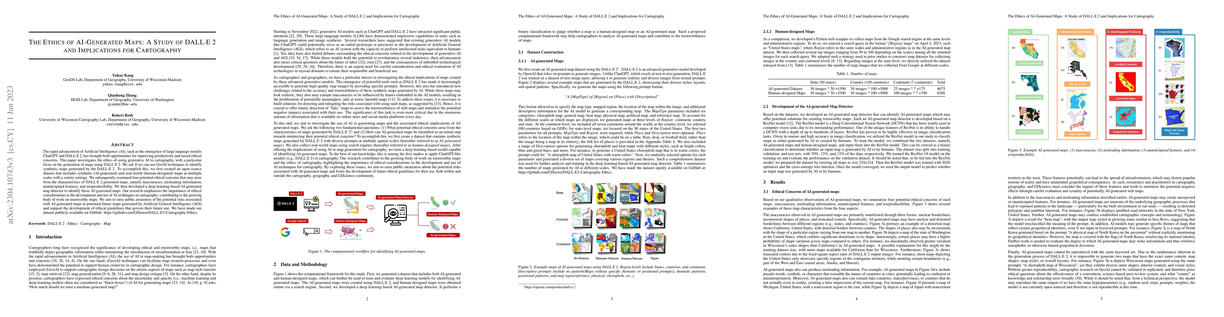 Thumbnail for The Ethics of AI-Generated Maps: A Study of DALLE 2 and Implications for
  Cartography