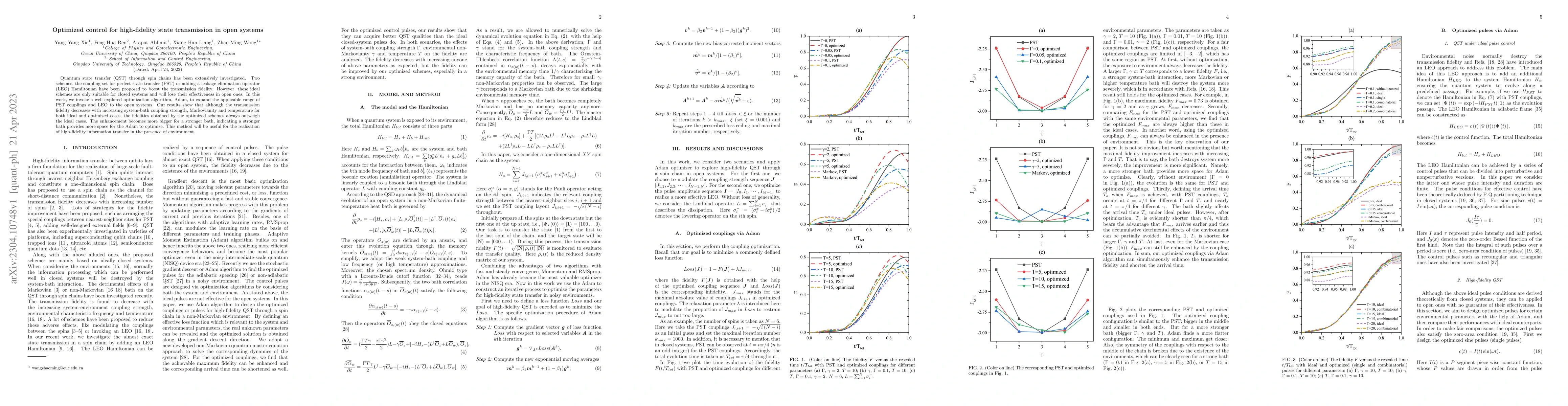 Thumbnail for Optimized control for high-fidelity state transmission in open systems