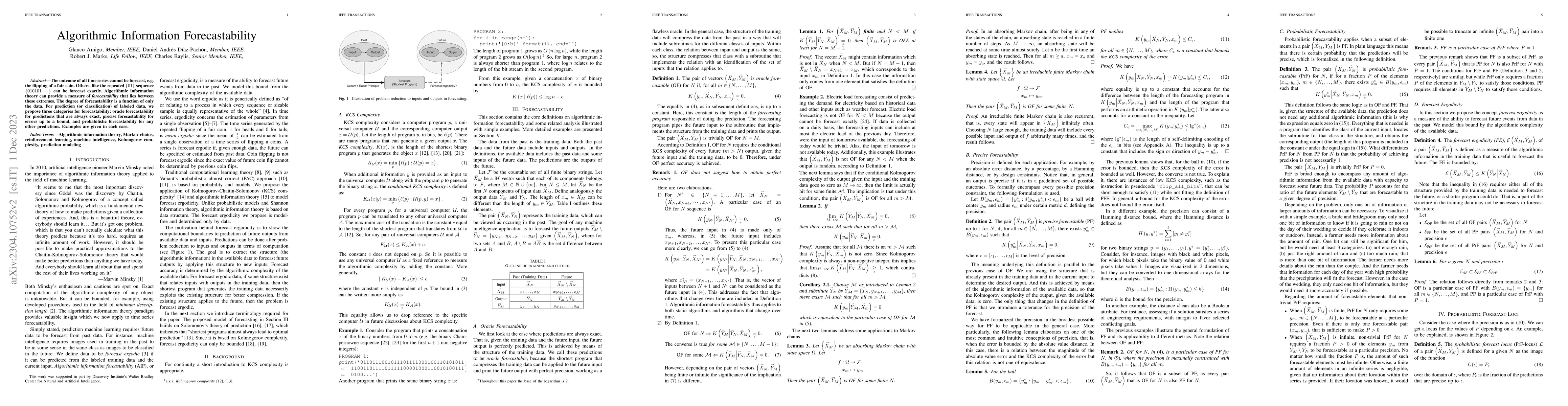 Thumbnail for Algorithmic Information Forecastability