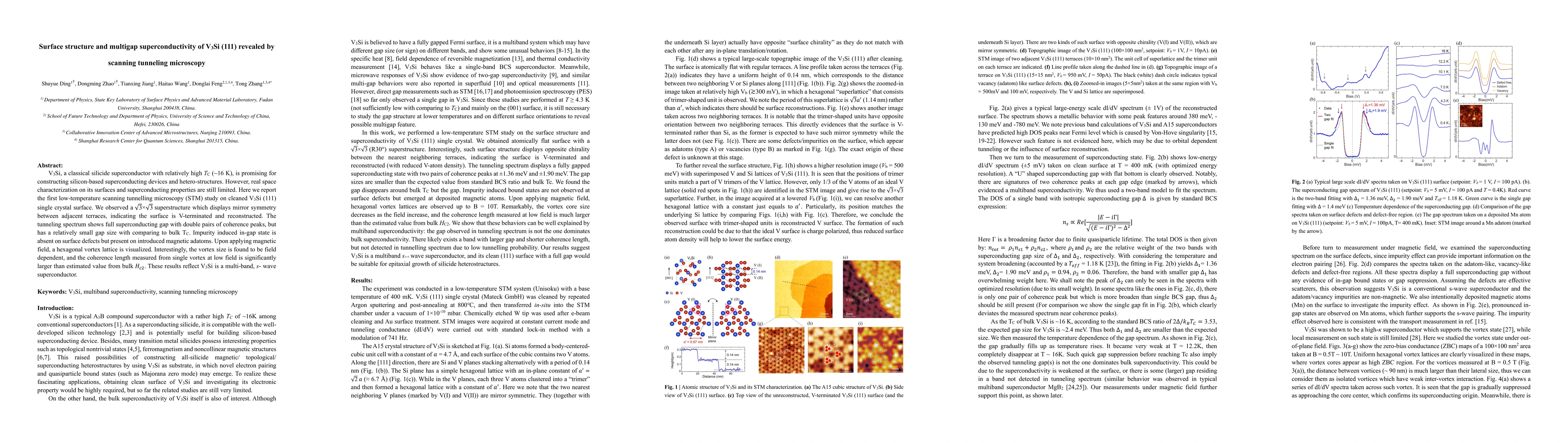 Thumbnail for Surface structure and multigap superconductivity of V3Si (111) revealed
  by scanning tunneling microscopy