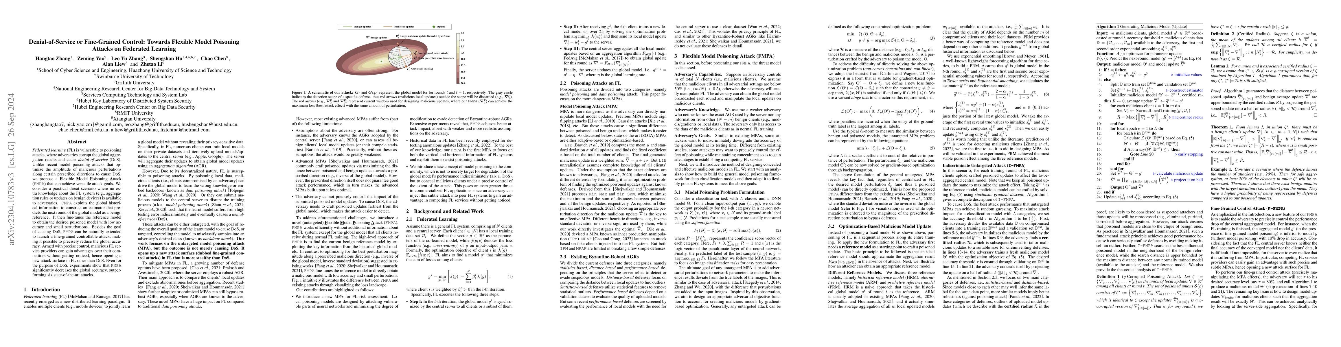 Thumbnail for Denial-of-Service or Fine-Grained Control: Towards Flexible Model
  Poisoning Attacks on Federated Learning