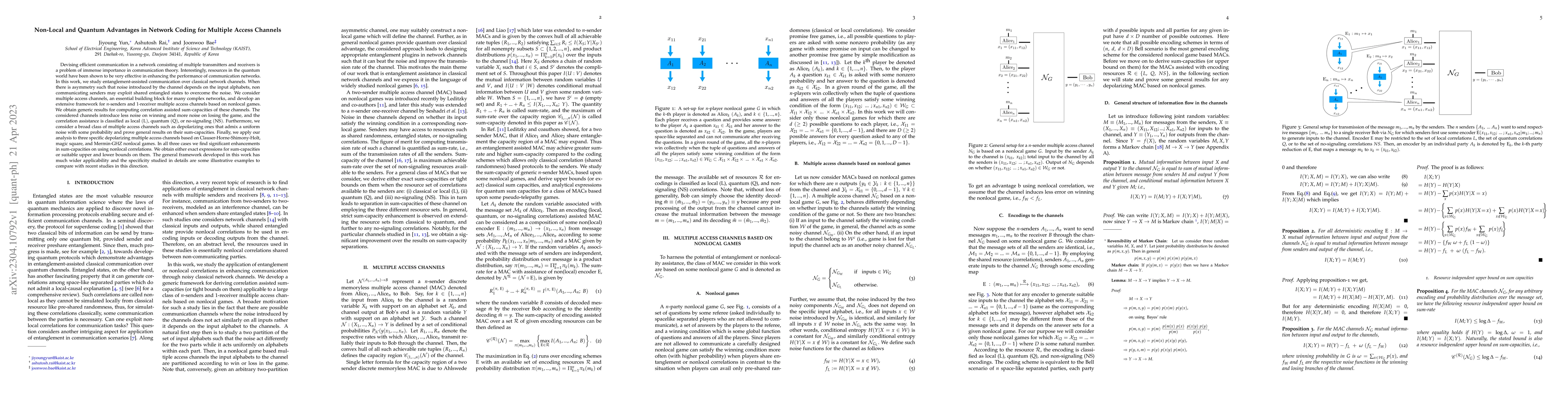 Thumbnail for Non-Local and Quantum Advantages in Network Coding for Multiple Access
  Channels
