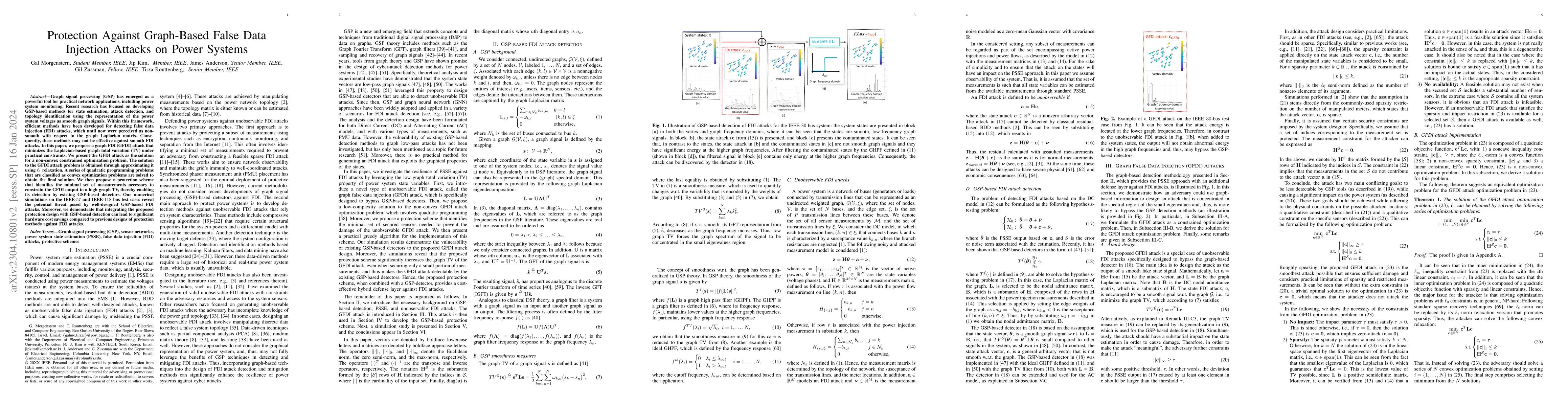Thumbnail for Protection Against Graph-Based False Data Injection Attacks on Power
  Systems