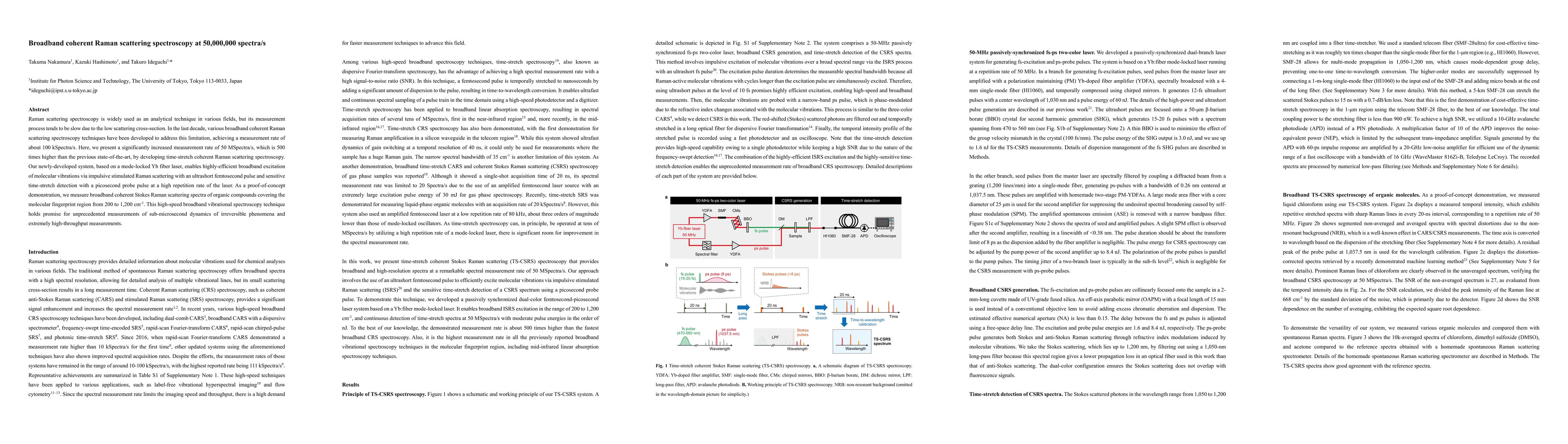 Thumbnail for Broadband coherent Raman scattering spectroscopy at 50,000,000 spectra/s