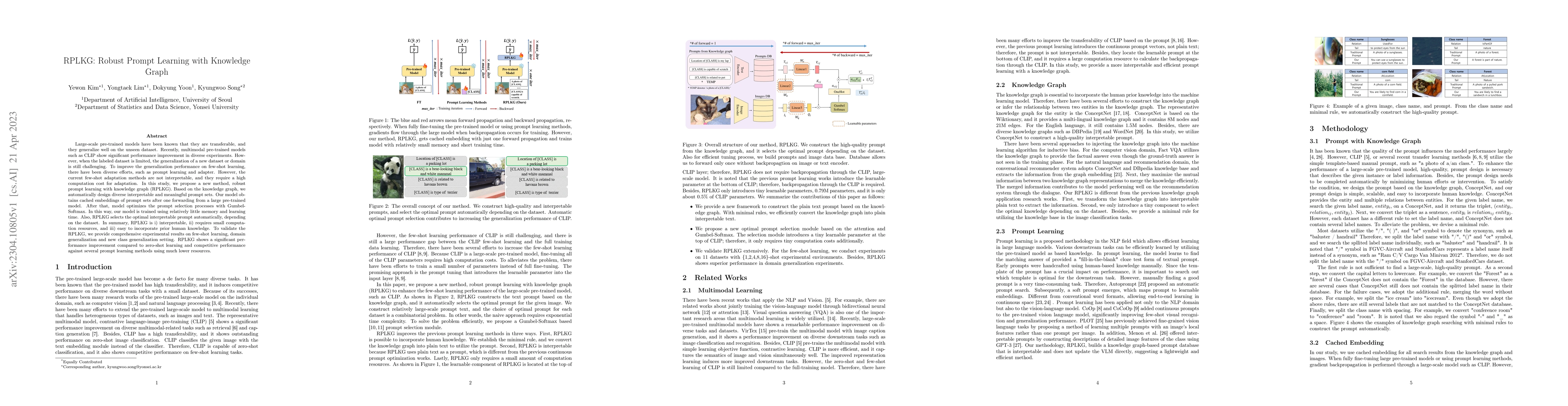 Thumbnail for RPLKG: Robust Prompt Learning with Knowledge Graph