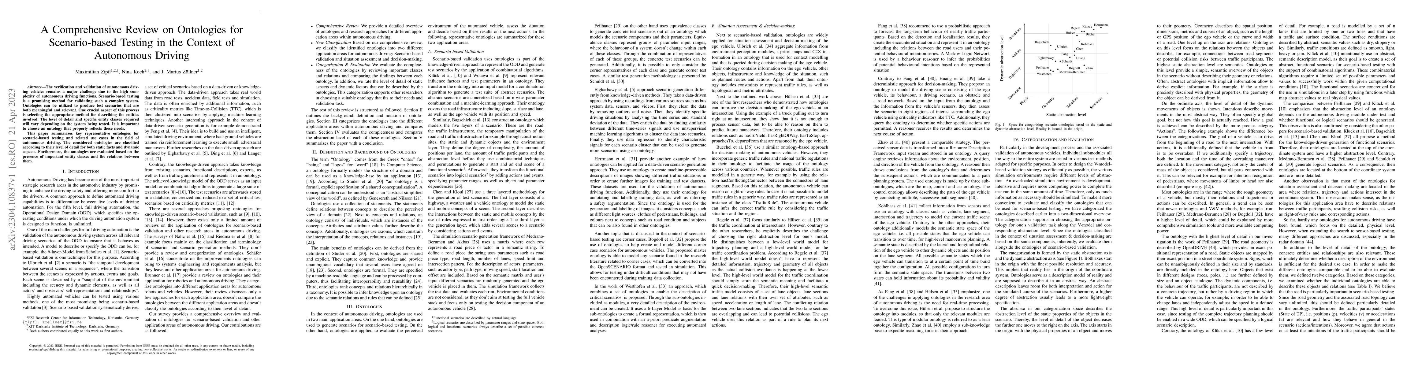 Thumbnail for A Comprehensive Review on Ontologies for Scenario-based Testing in the
  Context of Autonomous Driving