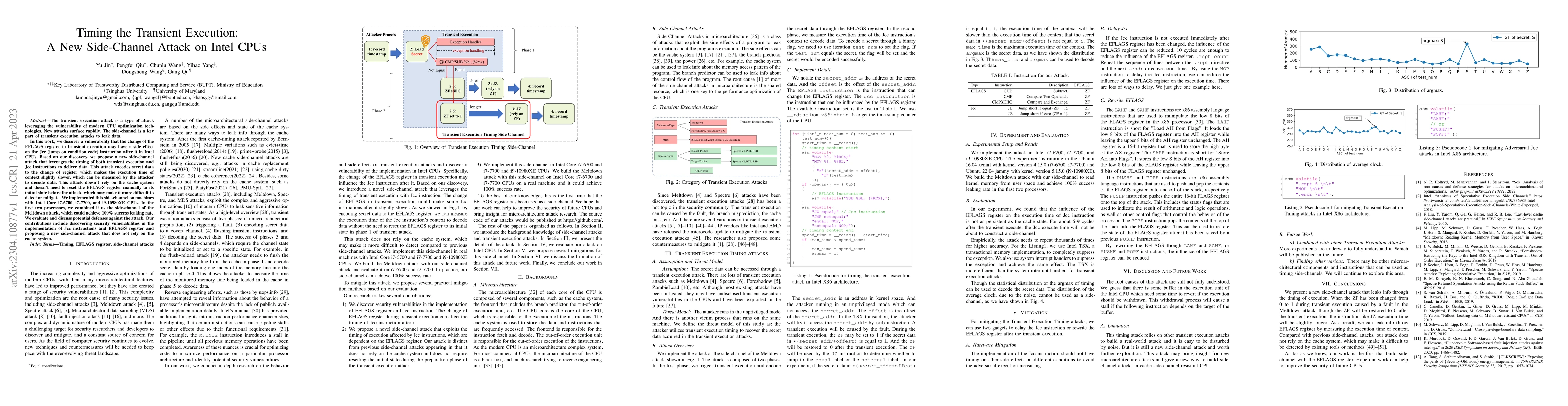 Thumbnail for Timing the Transient Execution: A New Side-Channel Attack on Intel CPUs