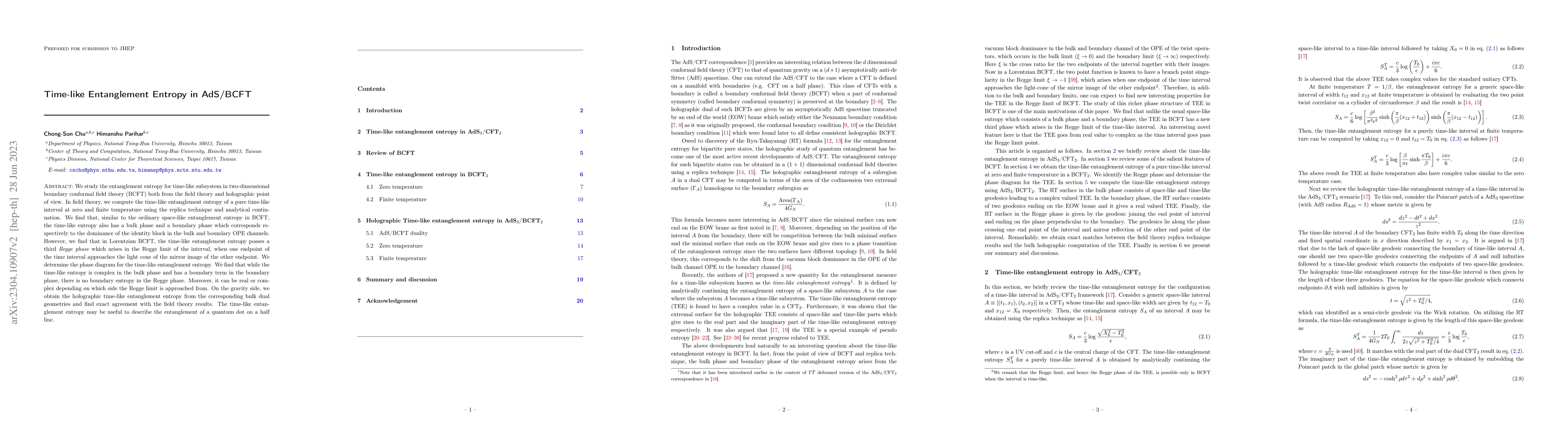 Thumbnail for Time-like Entanglement Entropy in AdS/BCFT