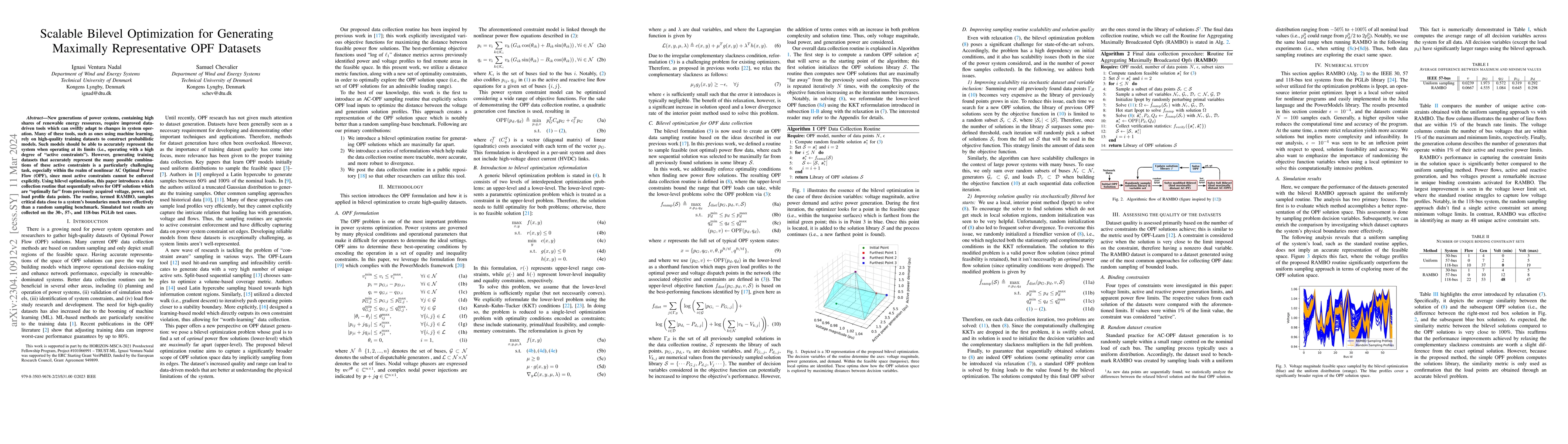 Thumbnail for Scalable Bilevel Optimization for Generating Maximally Representative
  OPF Datasets