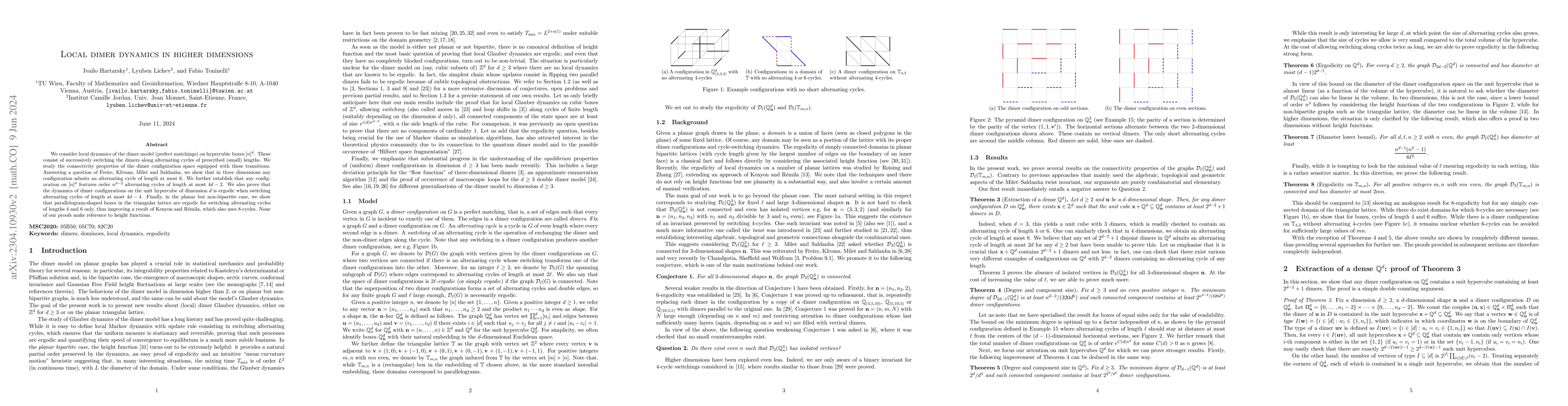 Thumbnail for Local dimer dynamics in higher dimensions