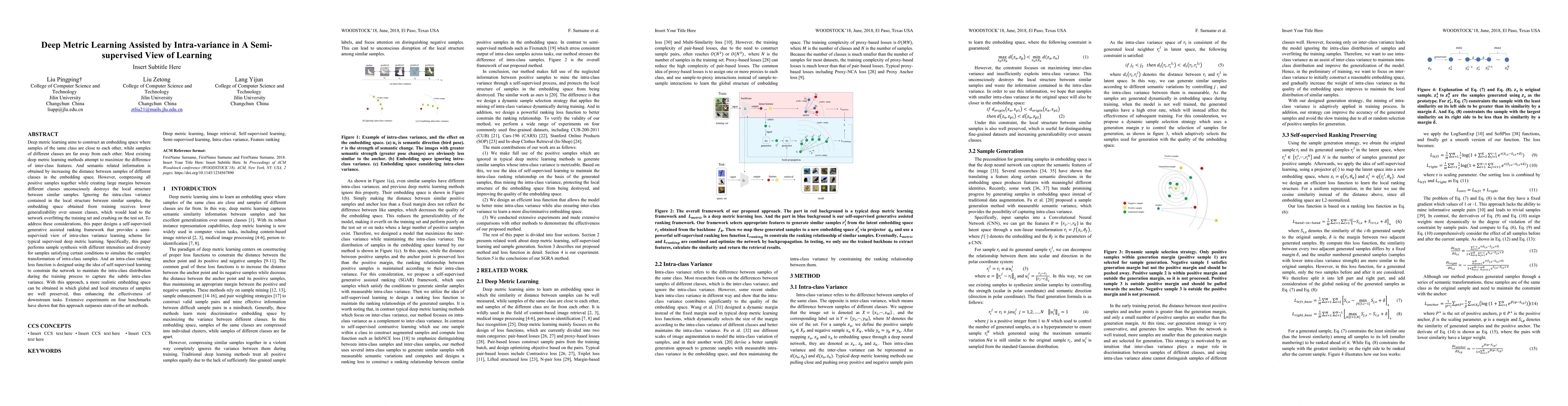Thumbnail for Deep Metric Learning Assisted by Intra-variance in A Semi-supervised
  View of Learning