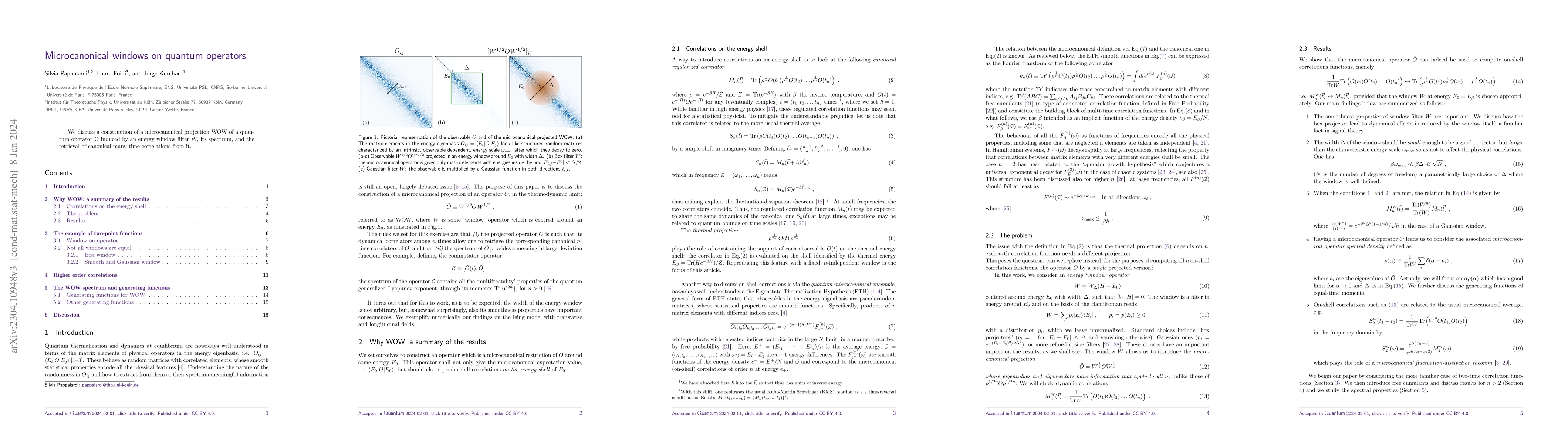 Thumbnail for Microcanonical windows on quantum operators