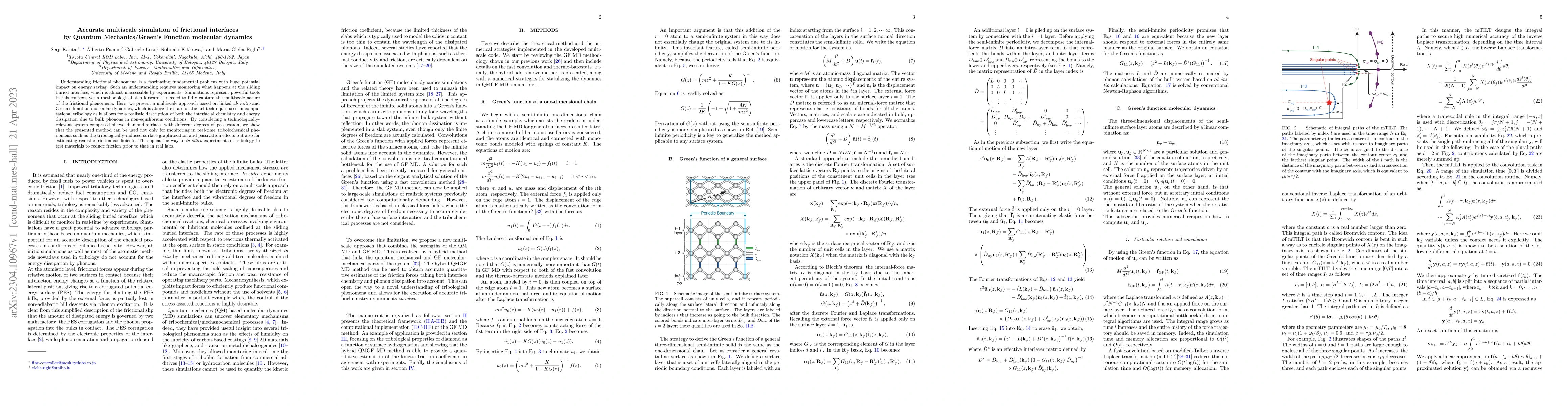 Thumbnail for Accurate multiscale simulation of frictional interfaces by Quantum
  Mechanics/Green's Function molecular dynamics