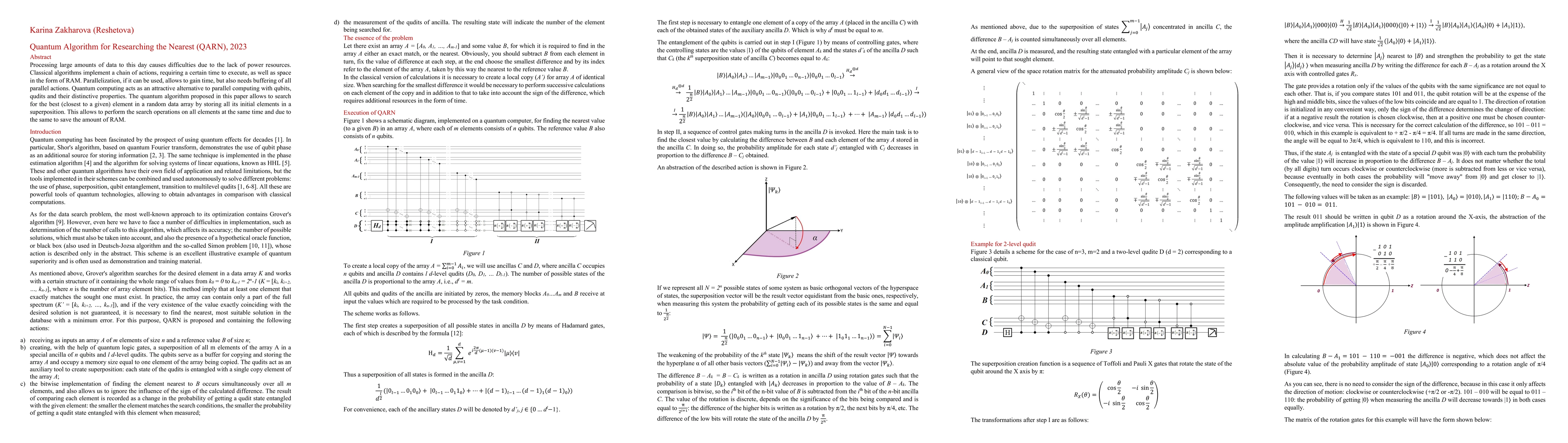 Thumbnail for Quantum Algorithm for Researching the Nearest (QARN)