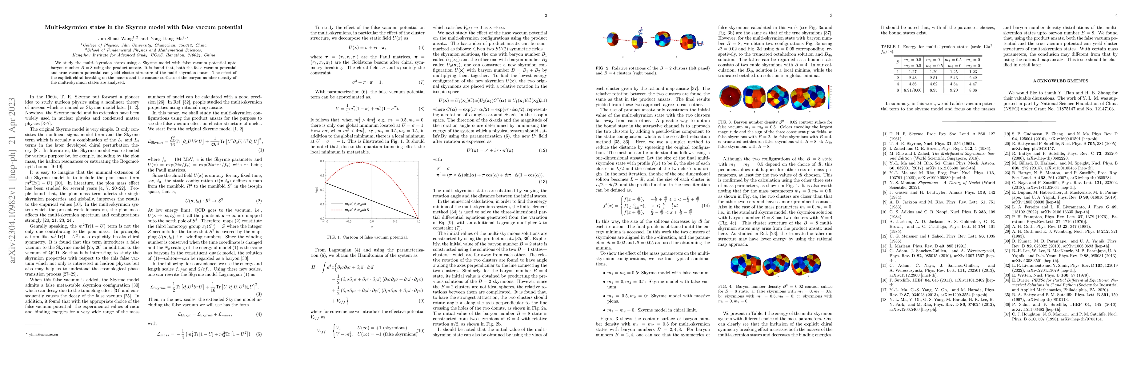 Thumbnail for Multi-skyrmion states in the Skyrme model with false vaccum potential