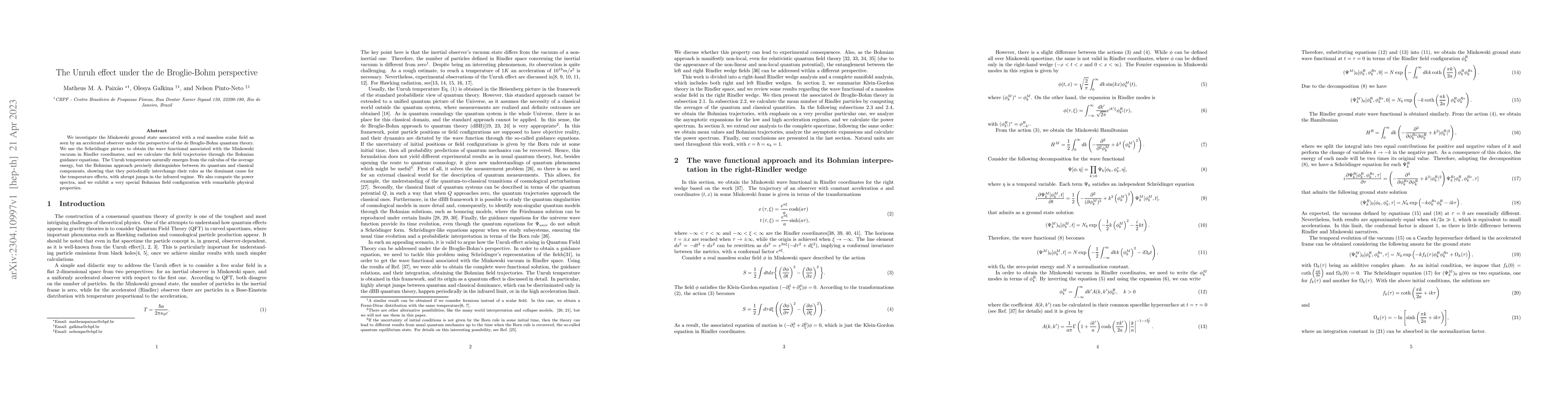 Thumbnail for The Unruh effect under the de Broglie-Bohm perspective