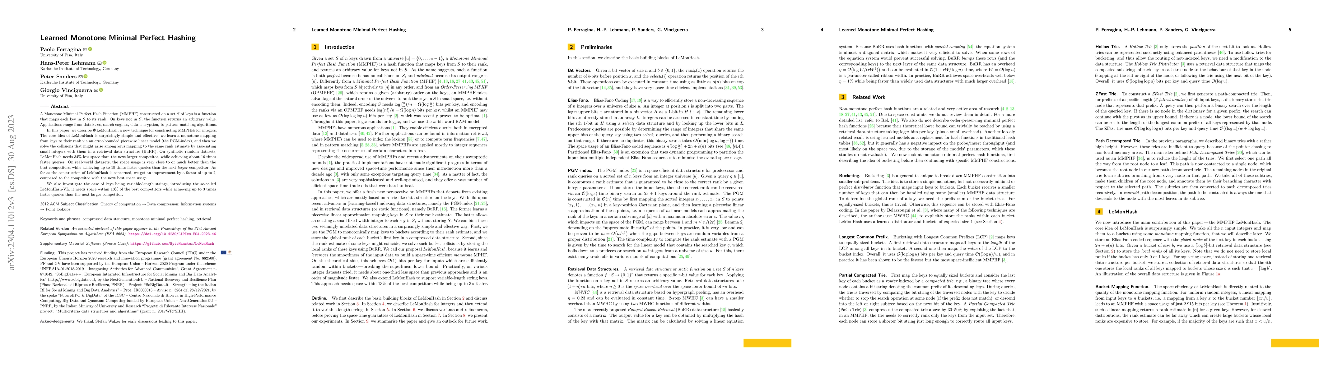 Thumbnail for Learned Monotone Minimal Perfect Hashing