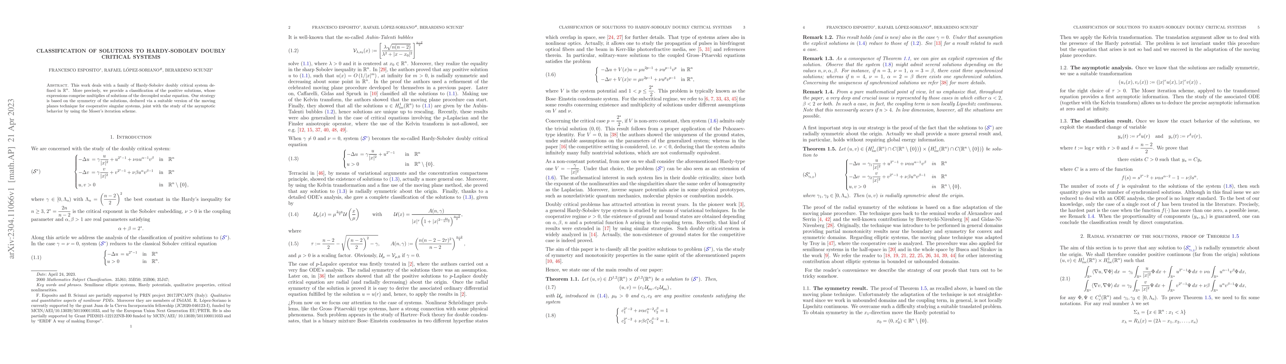 Thumbnail for Classification of solutions to Hardy-Sobolev Doubly Critical Systems