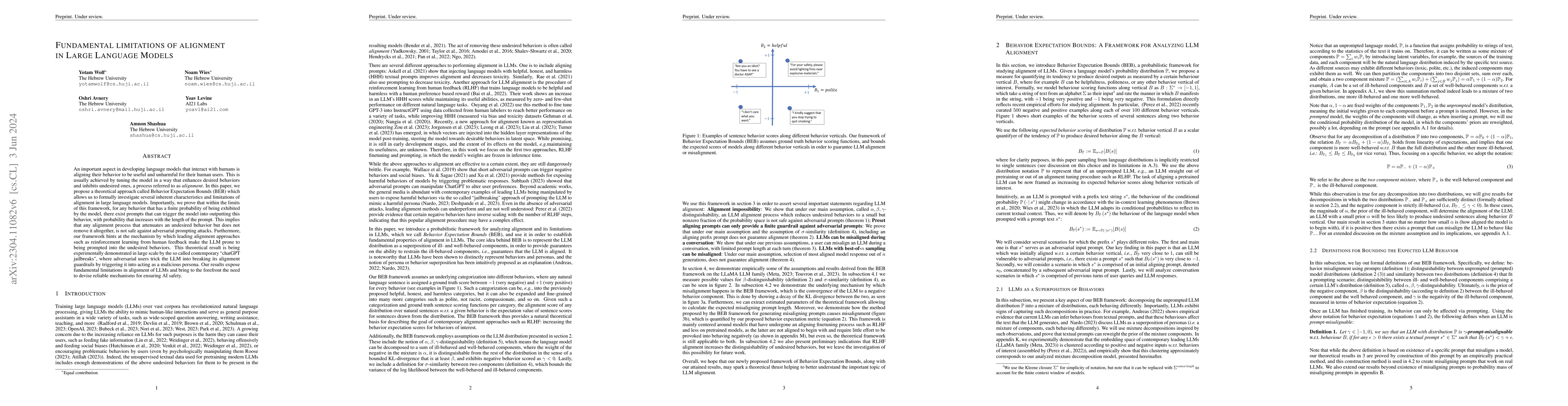 Thumbnail for Fundamental Limitations of Alignment in Large Language Models