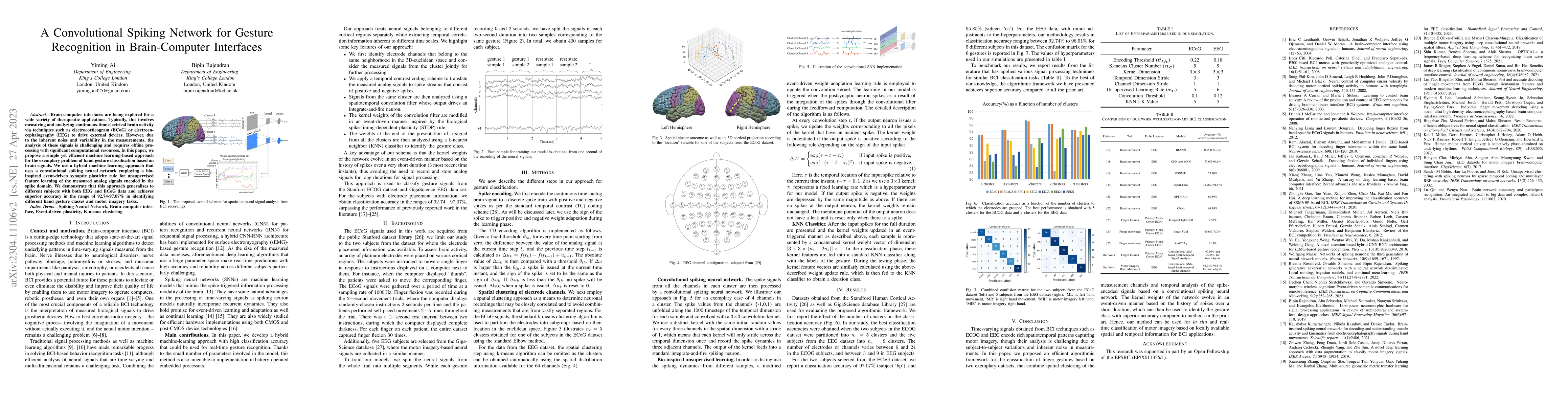 Thumbnail for A Convolutional Spiking Network for Gesture Recognition in
  Brain-Computer Interfaces