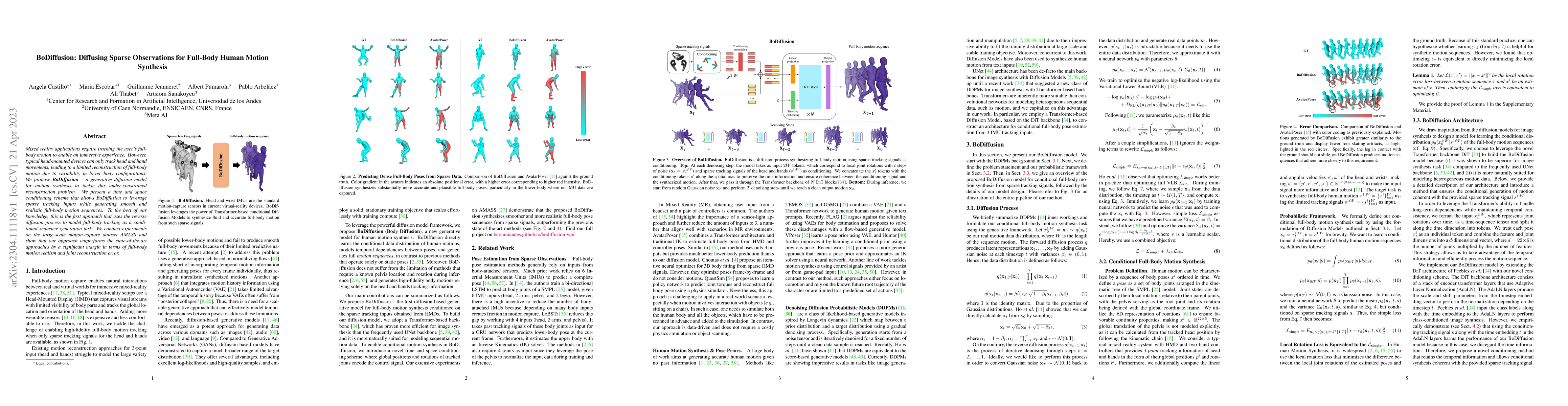 Thumbnail for BoDiffusion: Diffusing Sparse Observations for Full-Body Human Motion
  Synthesis
