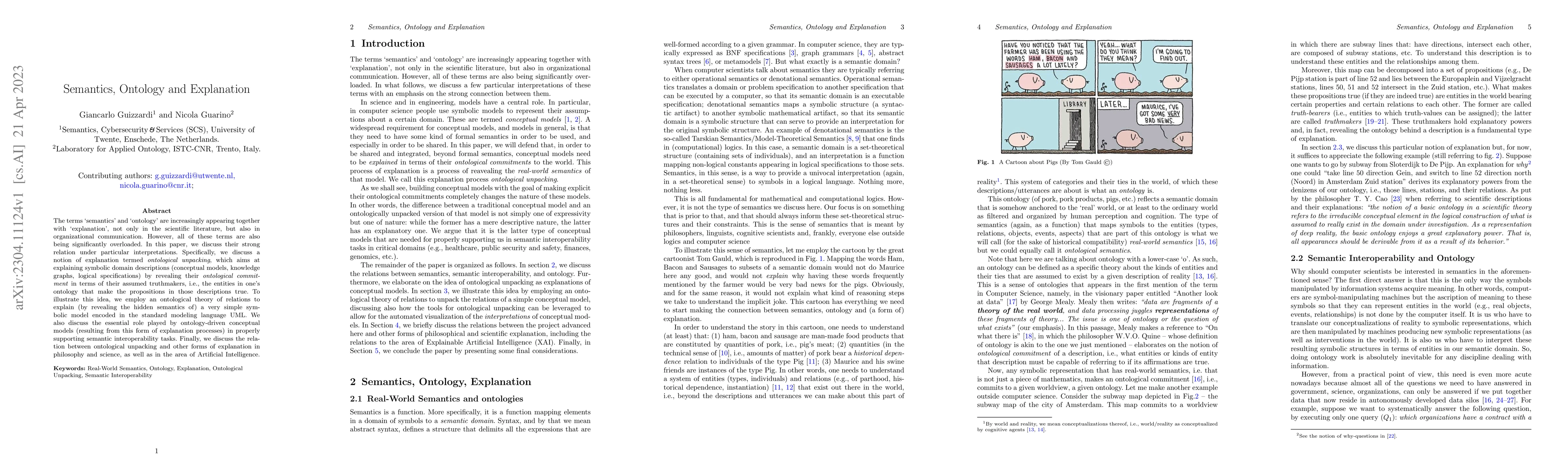 Thumbnail for Semantics, Ontology and Explanation