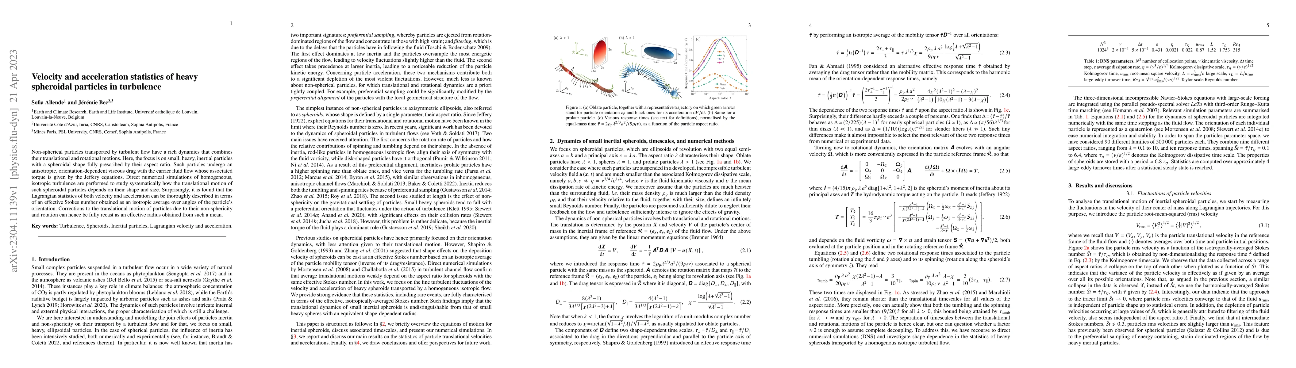 Thumbnail for Velocity and acceleration statistics of heavy spheroidal particles in
  turbulence