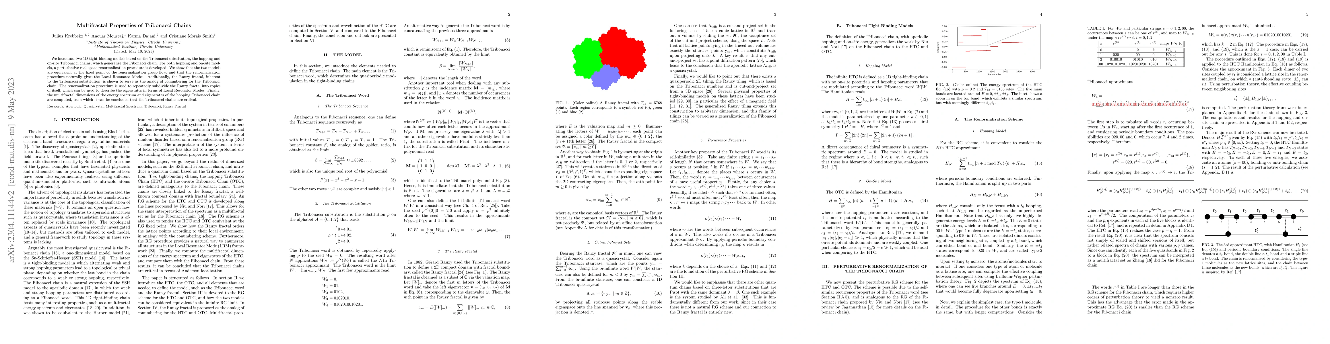 Thumbnail for Multifractal Properties of Tribonacci Chains