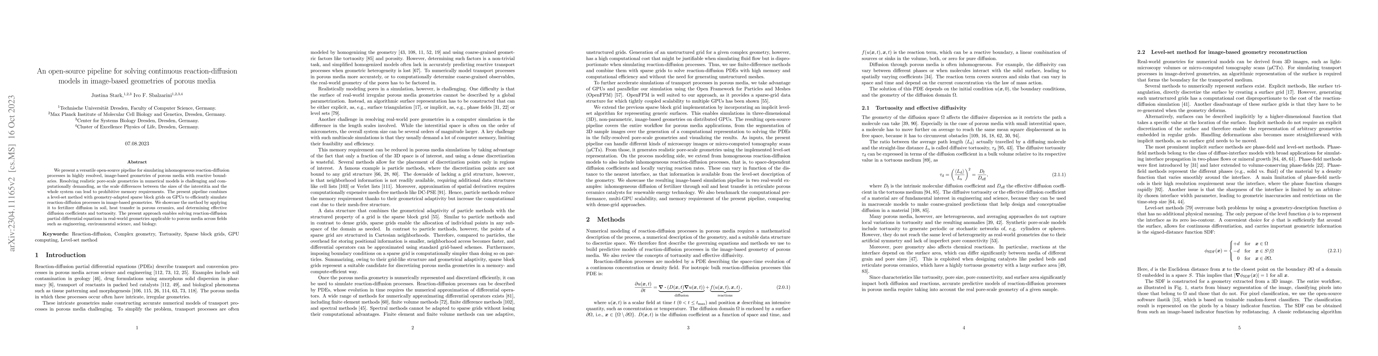 Thumbnail for An open-source pipeline for solving continuous reaction-diffusion models
  in image-based geometries of porous media