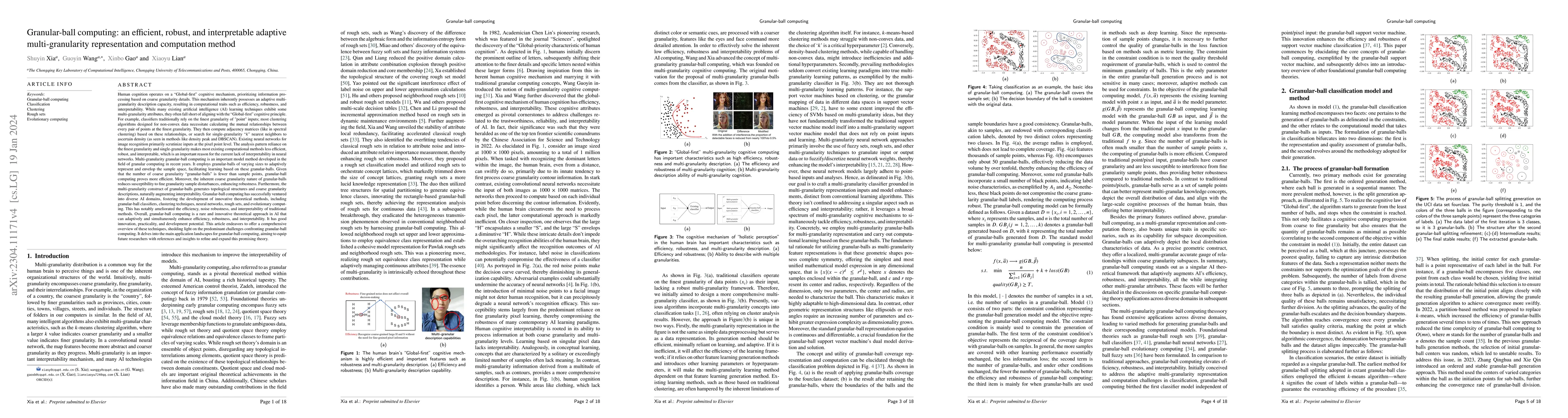 Thumbnail for Granular-ball computing: an efficient, robust, and interpretable
  adaptive multi-granularity representation and computation method