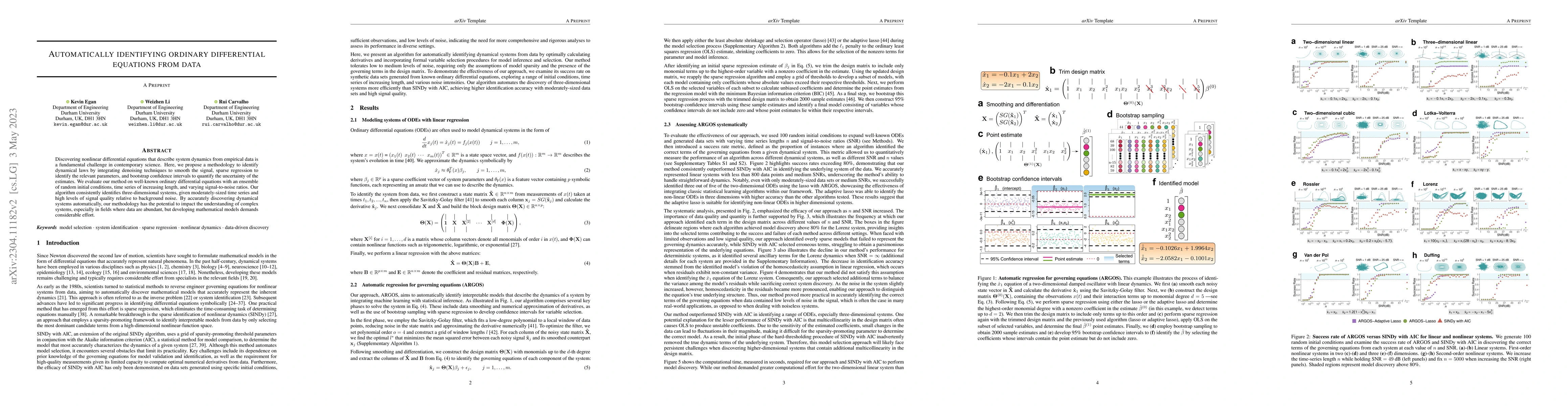Thumbnail for Automatically identifying ordinary differential equations from data
