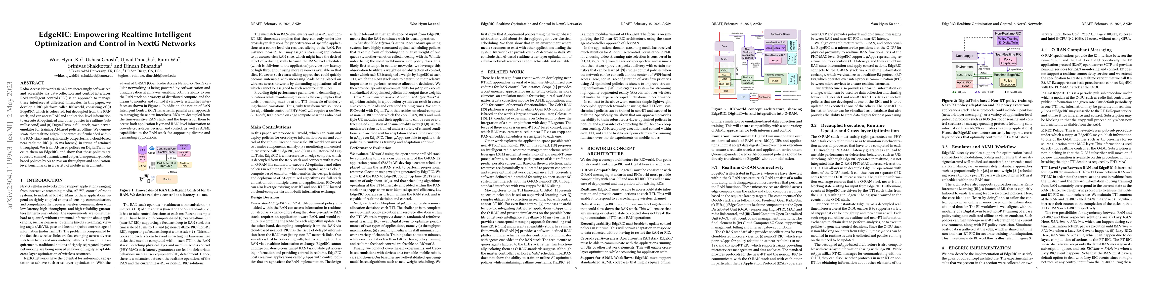 Thumbnail for EdgeRIC: Empowering Realtime Intelligent Optimization and Control in
  NextG Networks