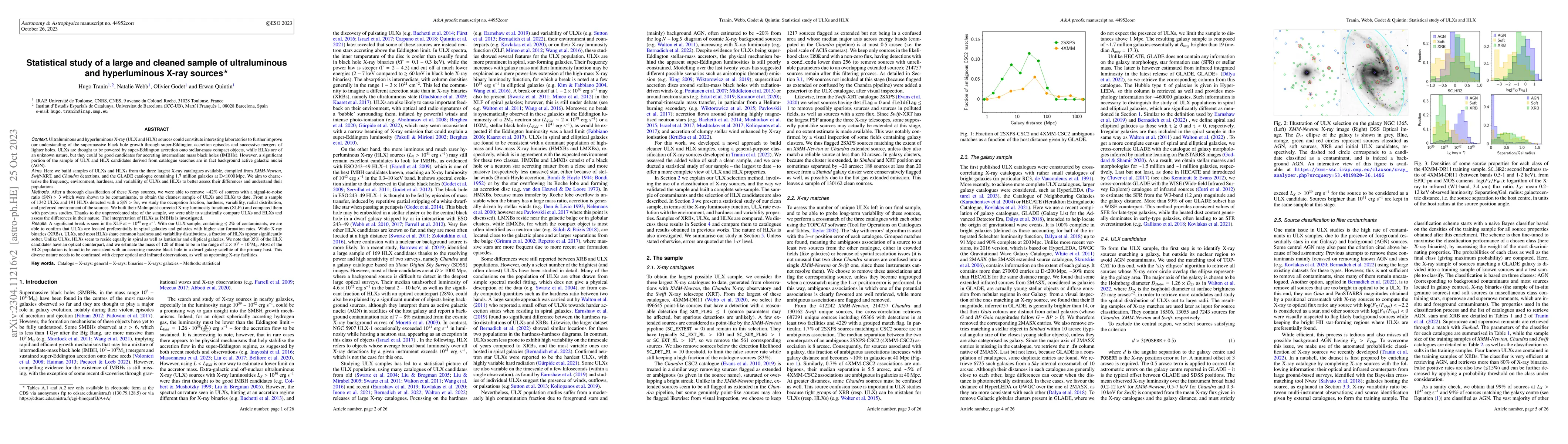 Thumbnail for Statistical study of a large and cleaned sample of ultraluminous and
  hyperluminous X-ray sources