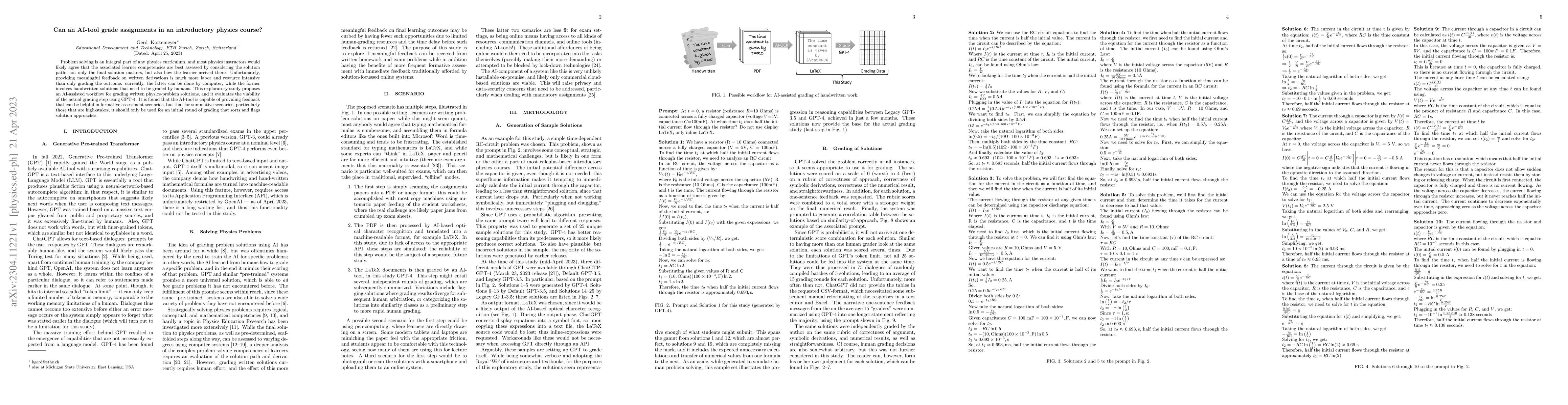 Thumbnail for Can an AI-tool grade assignments in an introductory physics course?