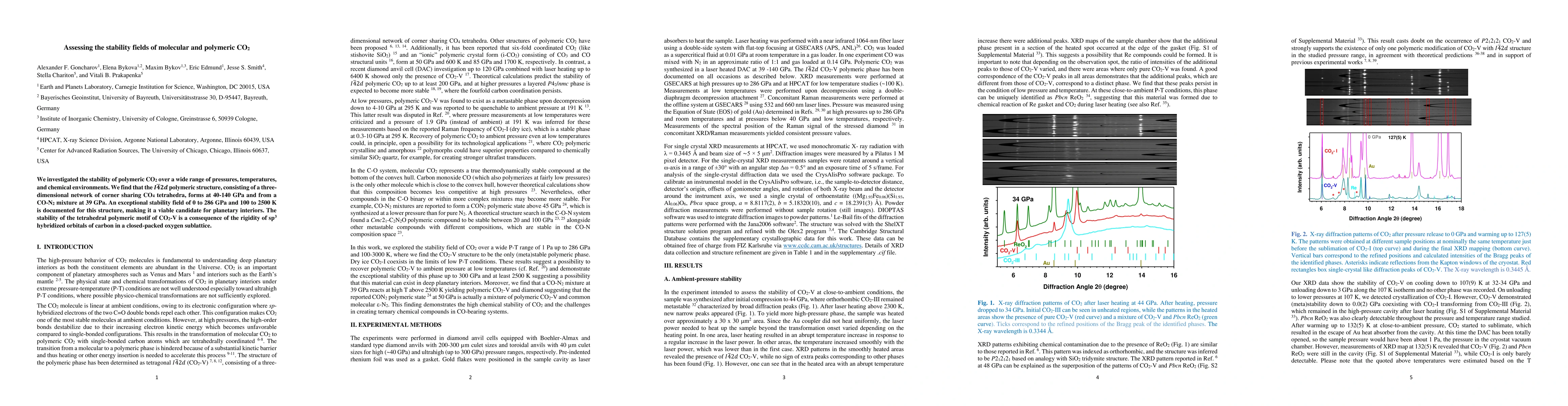 Thumbnail for Assessing the stability fields of molecular and polymeric CO2