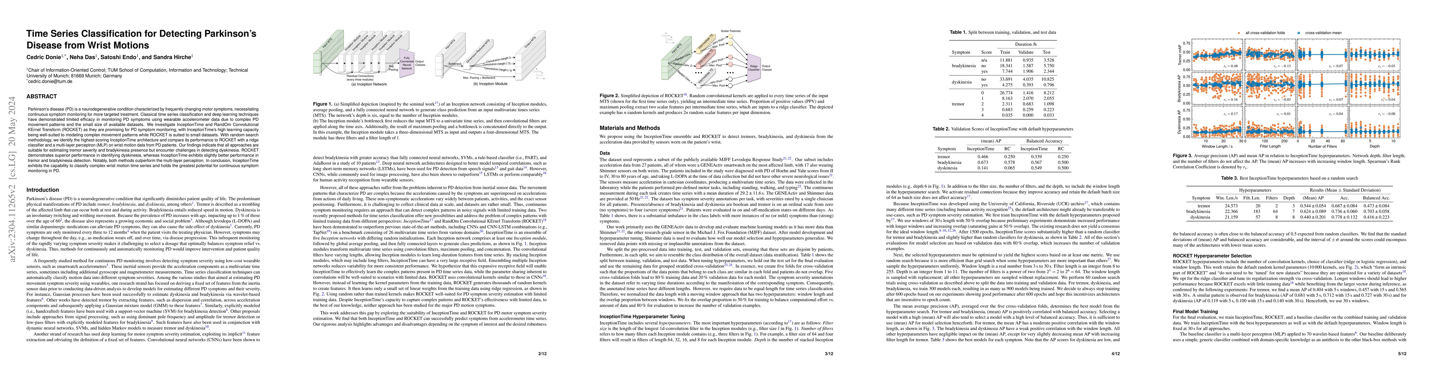 Thumbnail for Time Series Classification for Detecting Parkinson's Disease from Wrist
  Motions