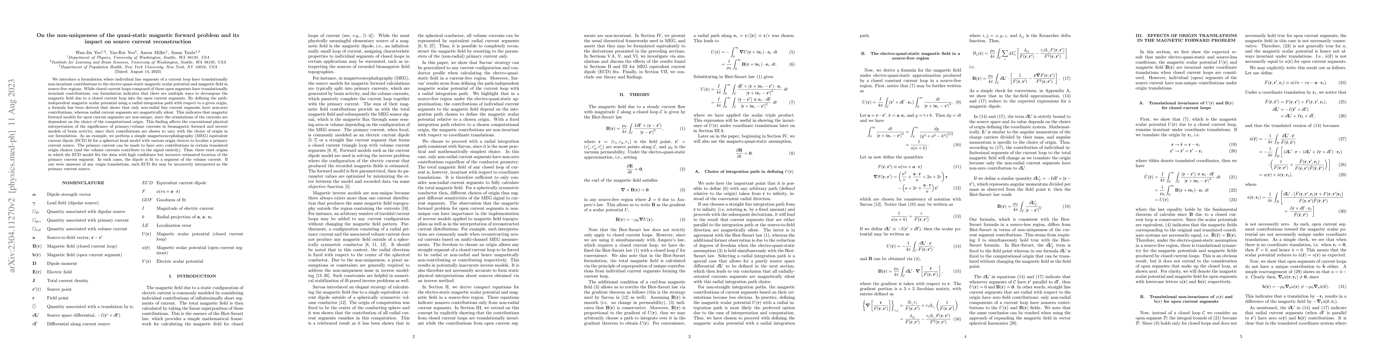 Thumbnail for On the non-uniqueness of the quasi-static magnetic forward problem and
  its impact on source current reconstruction