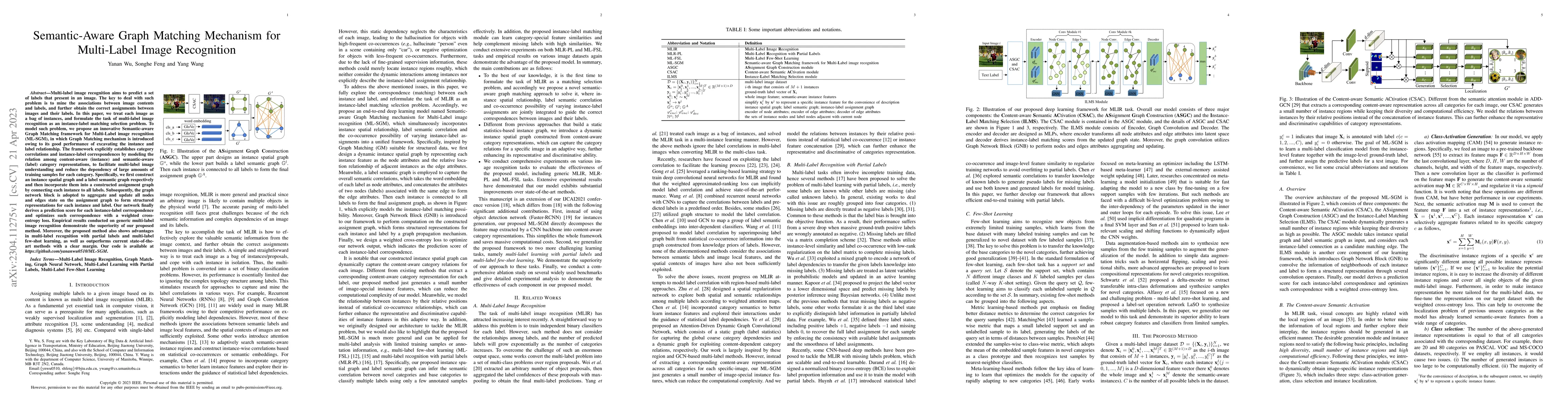 Thumbnail for Semantic-Aware Graph Matching Mechanism for Multi-Label Image
  Recognition