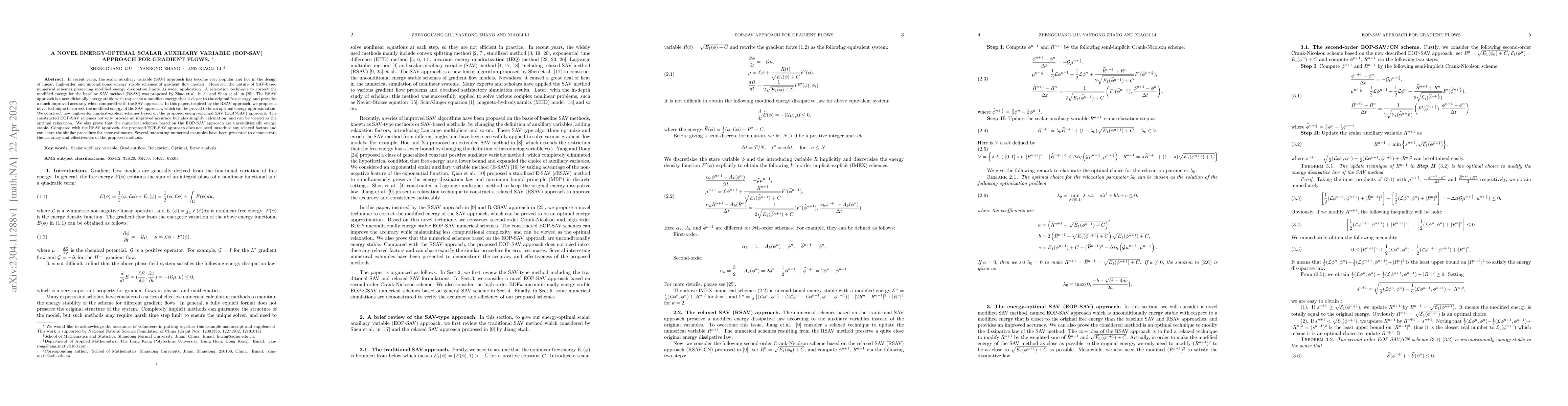 Thumbnail for A novel energy-optimal scalar auxiliary variable (EOP-SAV) approach for
  gradient flows
