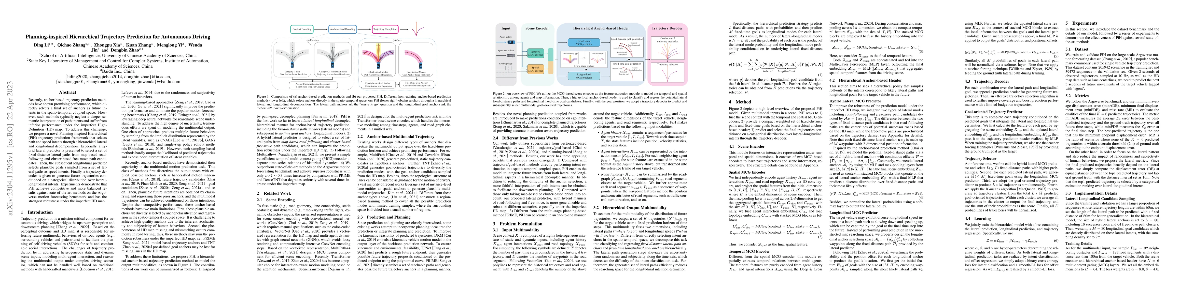 Thumbnail for Planning-inspired Hierarchical Trajectory Prediction for Autonomous
  Driving
